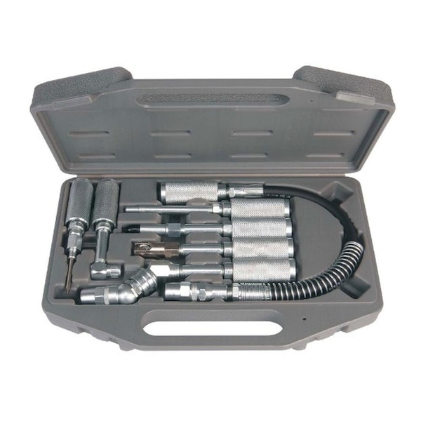 Aftermarket Grease Gun Adapter Kit w/ Couplers, Nozzles, Hose Extension for Lincoln 58000 - main